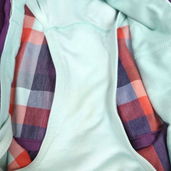 LULULEMON Run Speed Short 2 Way Stretch Wheezy Check Heathered Berry Yum Yum 4 - Picture 7 of 7